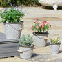 Set Of Four Vintage Rippled Bucket Planters, thumbnail 3 of 10