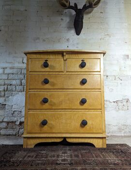Late 1800s Antique Pine Maple Chest Drawers, 5 of 5