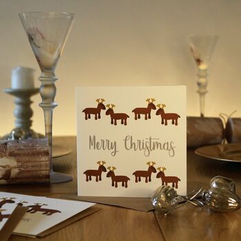 Reindeer Set Of Six Mixed Design Christmas Cards, 8 of 10