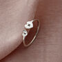Personalised Heart Open Ring, thumbnail 2 of 8