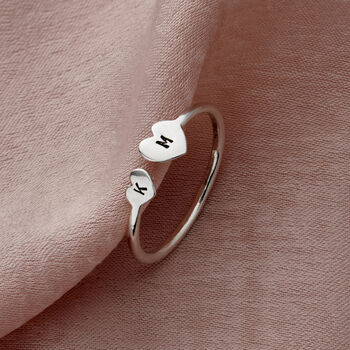 Personalised Heart Open Ring, 2 of 8