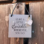 Leave A Little Sparkle Mini Hanging Sign Clear Quartz, thumbnail 1 of 3