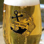 Personalised Captain Printed Stemmed Beer Glass, thumbnail 3 of 8