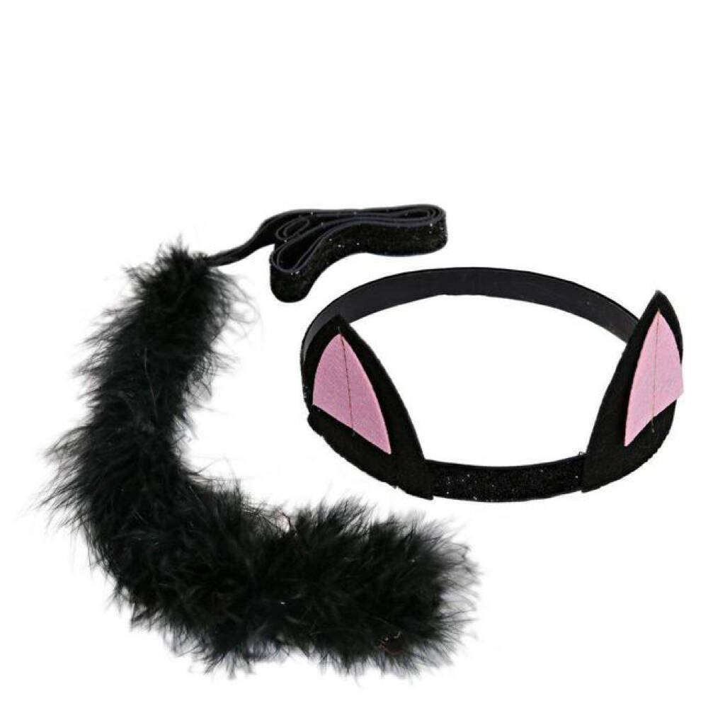 Black Cat Ears And Tail Fancy Dress By all things Brighton beautiful