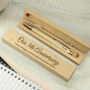 Thank You Gifts Personalised Wooden Pen And Box Set, thumbnail 3 of 8