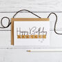 Happy Birthday Brother Wooden Tiles Card, thumbnail 1 of 2