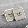 Personalised White Wedding Party Cufflinks, thumbnail 2 of 5