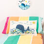 Personalised Under The Sea Swimming Whale Cushion, thumbnail 2 of 4