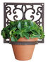 Brown Cast Iron Square Plant Pot Holder Hanging Bracket, thumbnail 1 of 3
