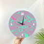 Swirl Pattern Circle Shaped Decorative Clock, thumbnail 1 of 7