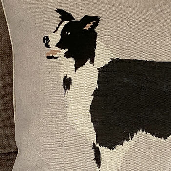 Border Collie Feature Cushion, 2 of 5