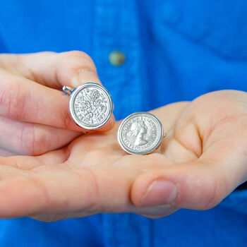 Sixpence Year Coin Cufflinks 1928 To 1967, 3 of 12