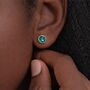 Gold Plated Sterling Silver December Topaz Birthstone Stud Earrings – 7mm, thumbnail 3 of 10