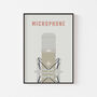 Microphone Print | Instrument Music Poster, thumbnail 3 of 7
