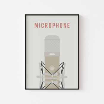 Microphone Print | Instrument Music Poster, 3 of 7