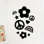 Peace And Love Wall Stickers, thumbnail 4 of 6