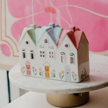 Cottagecore Pastel House Incense Burner Tealight Holder, 4 of 6