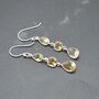 Citrine Teardrop Dangle Drop Earrings: 925 Silver, thumbnail 3 of 9