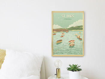 St Ives Cornwall Travel Poster Art Print, 3 of 8