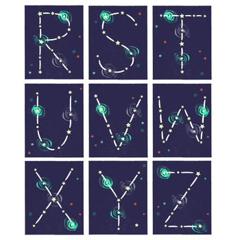 Glow In The Dark Stars Constellation Name Print, 11 of 12