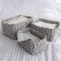 Pack Of Three Recycled Paper Rope Storage Basket, thumbnail 9 of 12