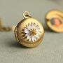 Daisy Flower Personalized Locket With Photos, thumbnail 1 of 8