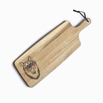 Personalised Alaskan Malamute Engraved Acacia Serving Board, 3 of 4