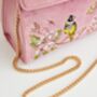 Morning Song Bird Embroidered Mini Pink Tote, thumbnail 7 of 10