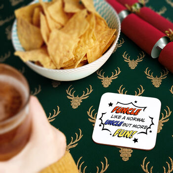 Funcle Like A Normal Uncle But More Fun Comic Coaster, 2 of 8