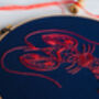 Lobster Embroidery Kit, thumbnail 2 of 6