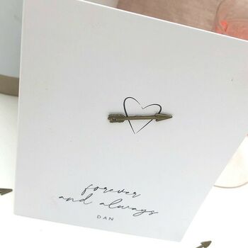 Cupid's Arrow Forever And Always Valentines Day Card, 2 of 5