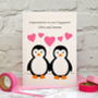 'Penguins' Personalised Engagement Card, thumbnail 3 of 3