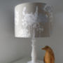 Botanical Screen Printed Lampshade In Grey And White, thumbnail 1 of 5