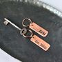 22nd Anniversary Solid Copper Key Ring Gift, thumbnail 5 of 12