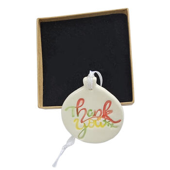 Ceramic Thank You Hanging Decoration Gift, Gift Tag, 5 of 6