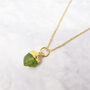Raw Peridot August Birthstone Gold Plated Necklace, thumbnail 1 of 5