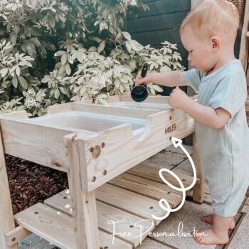 Personalised Outdoor Wooden Sensory Table, 3 of 6