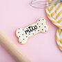 Polka Dot Personalised Iced Dog Biscuit Bone, thumbnail 1 of 1