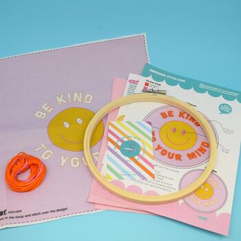 'Be Kind To Your Mind' Large Embroidery Craft Kit, 4 of 4