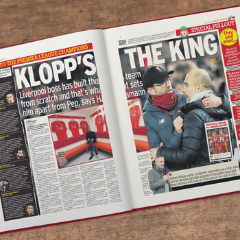 Jürgen Klopp Liverpool Years Personalised Football Gift Newspaper History Book, 9 of 10
