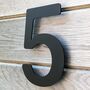 Modern Black House Numbers 200mm Acrylic Floating, thumbnail 7 of 10