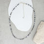 Luna 14 Inch Monochrome Seed Bead Necklace, thumbnail 2 of 4