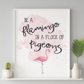 Flamingo Typographic Print, 7 of 9