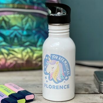 You Are Magical Unicorn Water Bottle, 4 of 8