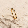 Stackable Black Cubic Zirconia Gold Vermeil Plated Ring, thumbnail 1 of 10
