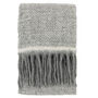 Soft Grey Faux Mohair Fringed Throw, thumbnail 4 of 4