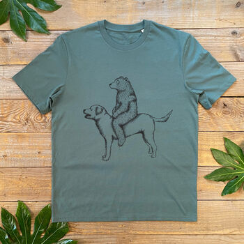 Bear And Labrador Organic T Shirt, 3 of 6