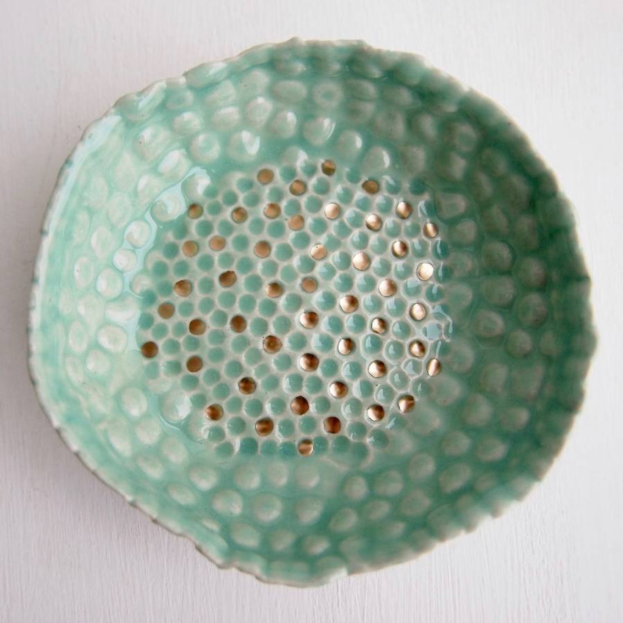 Handmade Turquoise And Gold Ceramic Jewellery Ring Dish, 1 of 6
