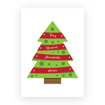 Personalised Christmas Tree Print, 5 of 5