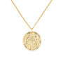 Chunky 14 K Gold Plated Layer Goddess Necklace, thumbnail 2 of 12
